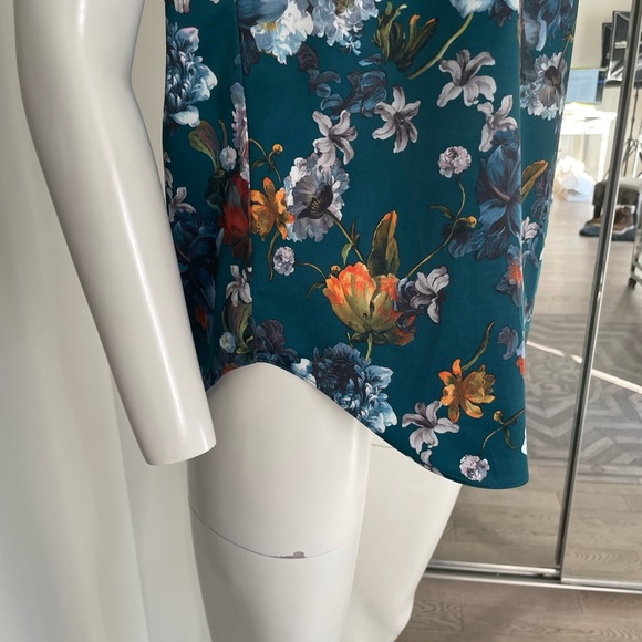 Teal floral Tank - Picture 3 of 4